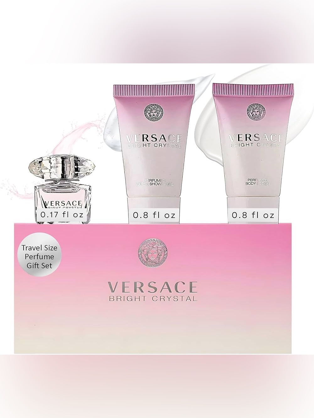 NEW Versace Bright Crystal 3-Piece Miniature Set